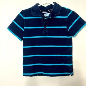 Toughskins | Blue Striped Short Sleeve Toddler Boys Polo | Size 3T